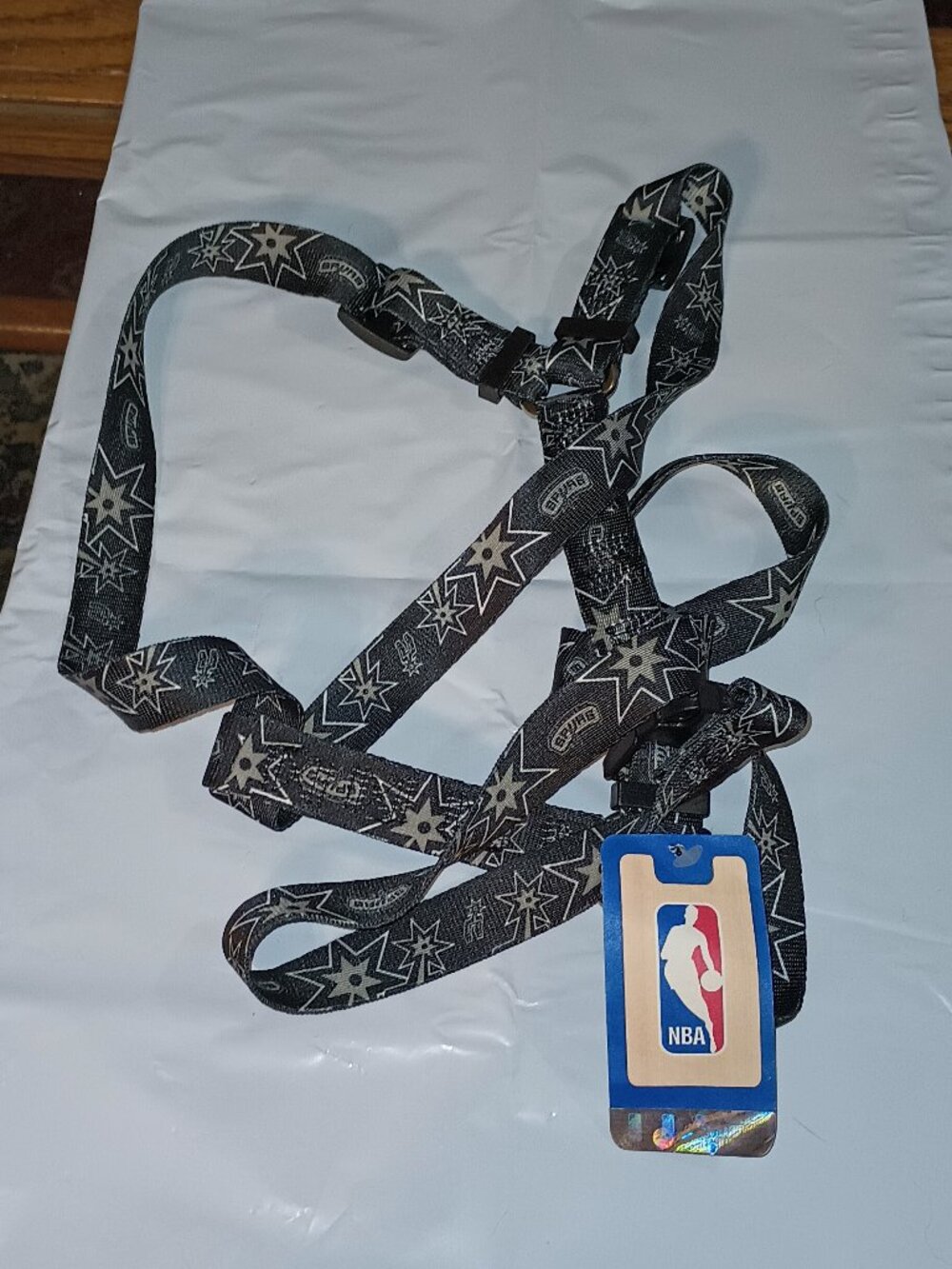NEW San Antonio Spurs 1 Inch wide Adjustable Dog Harness Large
